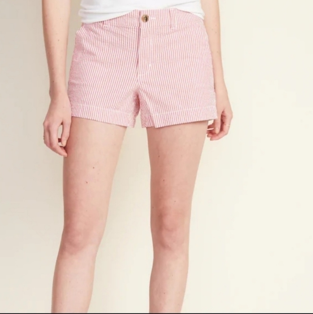 Old Navy Everyday Red & White Stiped Shorts 2